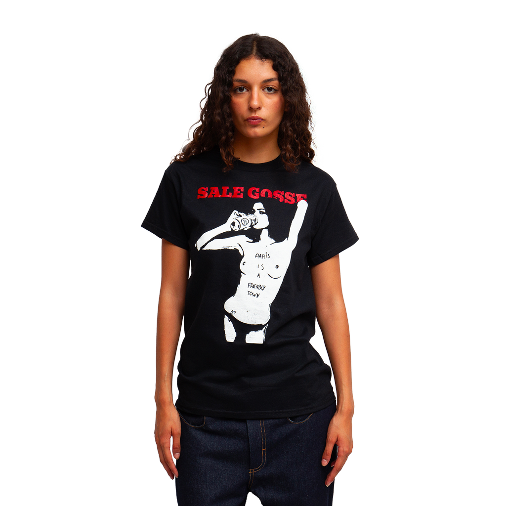 t-shirt Sale Gosse Plat Boy en coton bio, sérigraphié en France, au style rock vintage inspiré de la culture pop et streetwear.