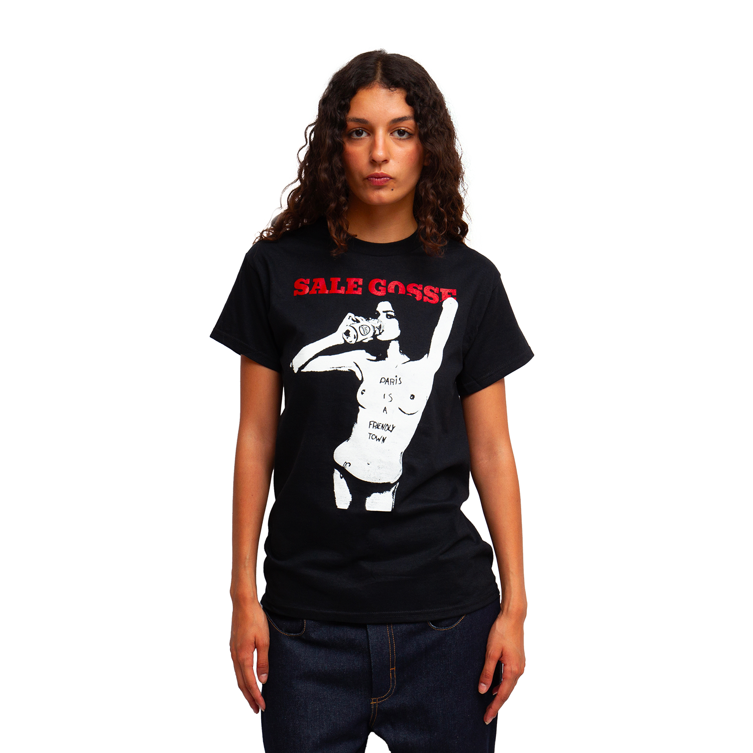 t-shirt Sale Gosse Plat Boy en coton bio, sérigraphié en France, au style rock vintage inspiré de la culture pop et streetwear.