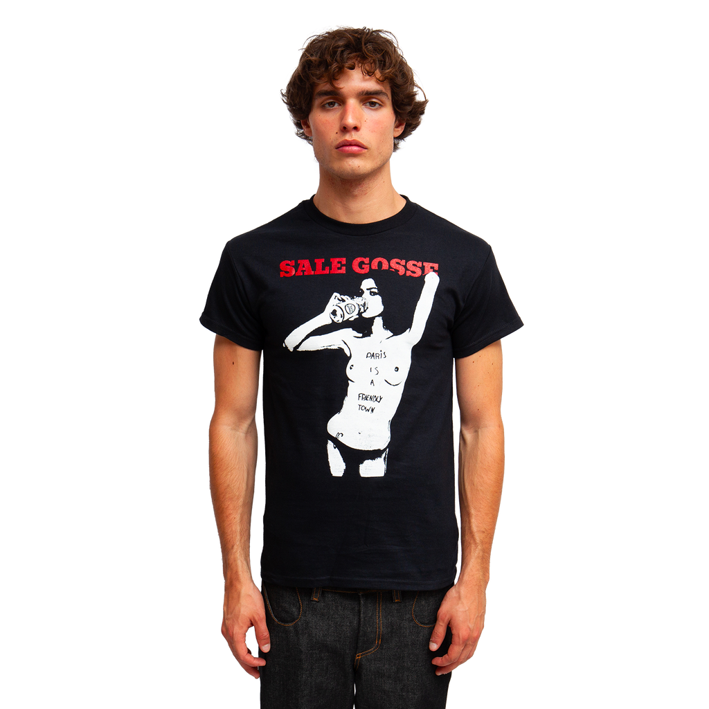 t-shirt Sale Gosse Plat Boy en coton bio, sérigraphié en France, au style rock vintage inspiré de la culture pop et streetwear.