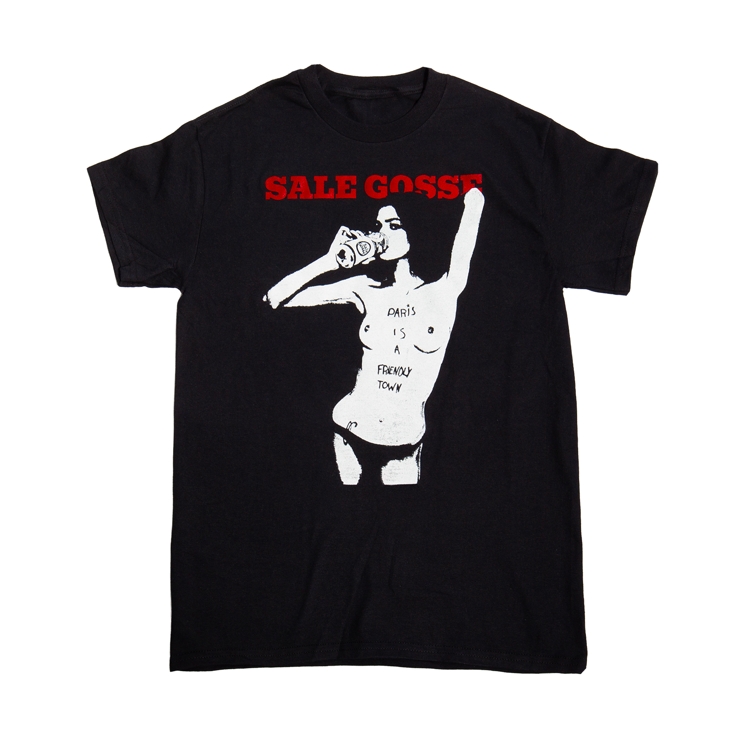 t-shirt Sale Gosse Plat Boy en coton bio, sérigraphié en France, au style rock vintage inspiré de la culture pop et streetwear.