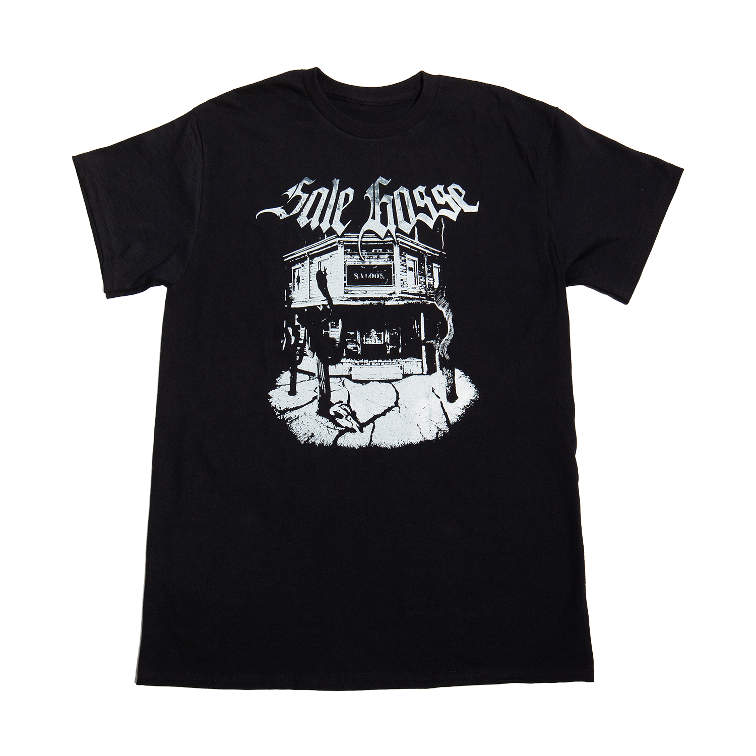 t-shirt noir Sale Gosse inspiré de Motörhead, en coton bio épais, sérigraphié en France, au style rock métal vintage et durable